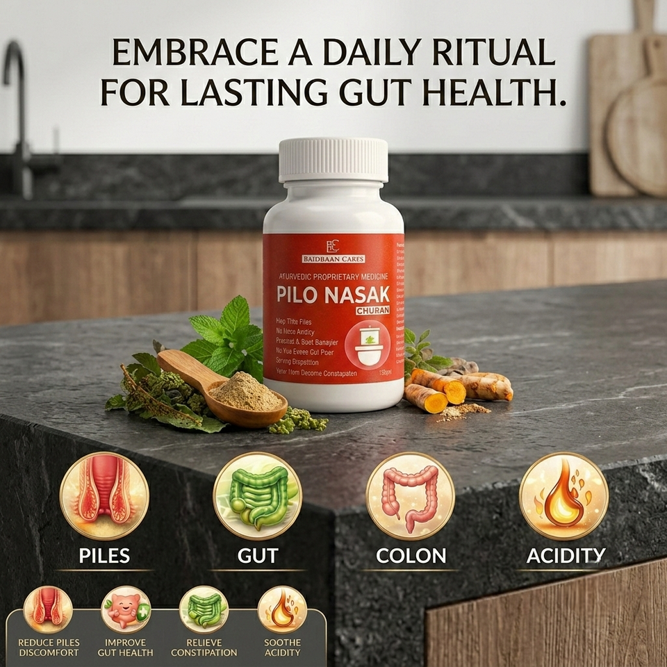 Pilo Nasak Natural Capsules – Herbal Digestive Wellness Support | Traditional Natural Formula for Gut Balance & Rectal Comfort | Baidbaan Cares