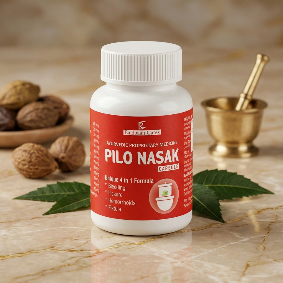 Pilo Nasak Natural Capsules – Herbal Digestive Wellness Support | Traditional Natural Formula for Gut Balance & Rectal Comfort | Baidbaan Cares